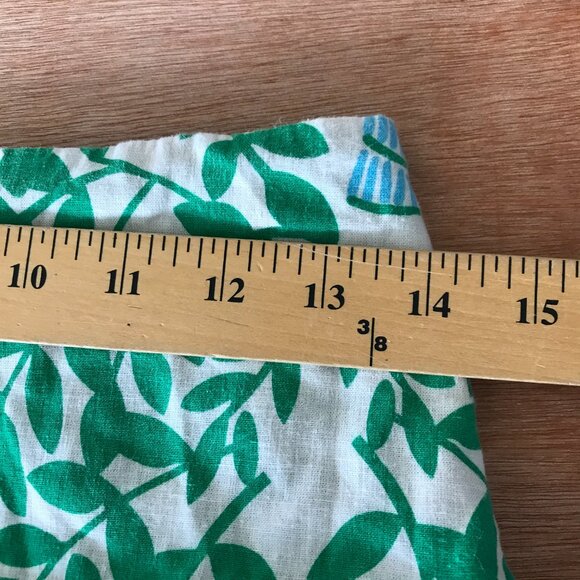 C&C California Maxi Skirt Women M Blue Floral Linen Rayon Skater Stretch Boho - Picture 8 of 11